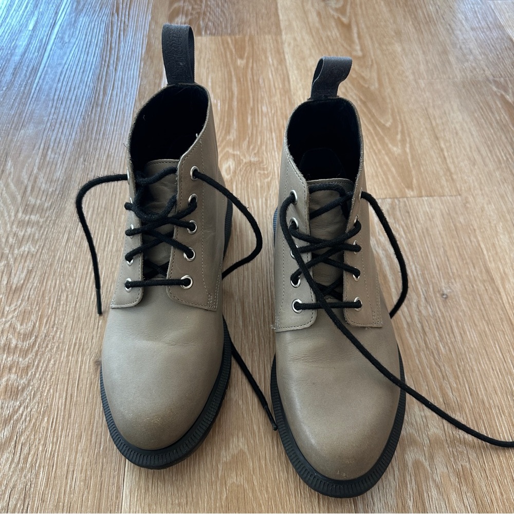 Dr. Martens Emmeline Classic Lace Up Boots Gray